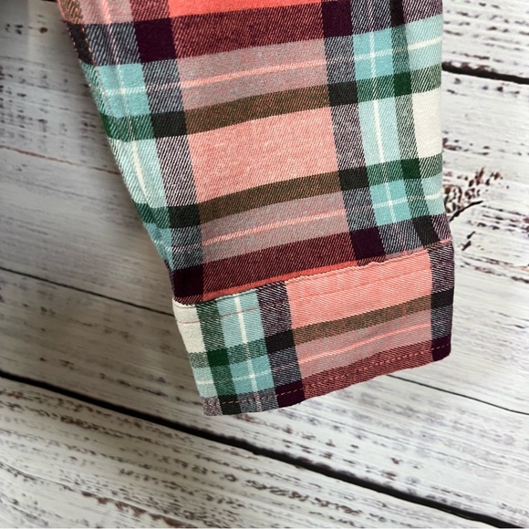 Eddie Bauer Plaid Flannel Button Front Long Sleeve Shirt - Picture 5 of 15